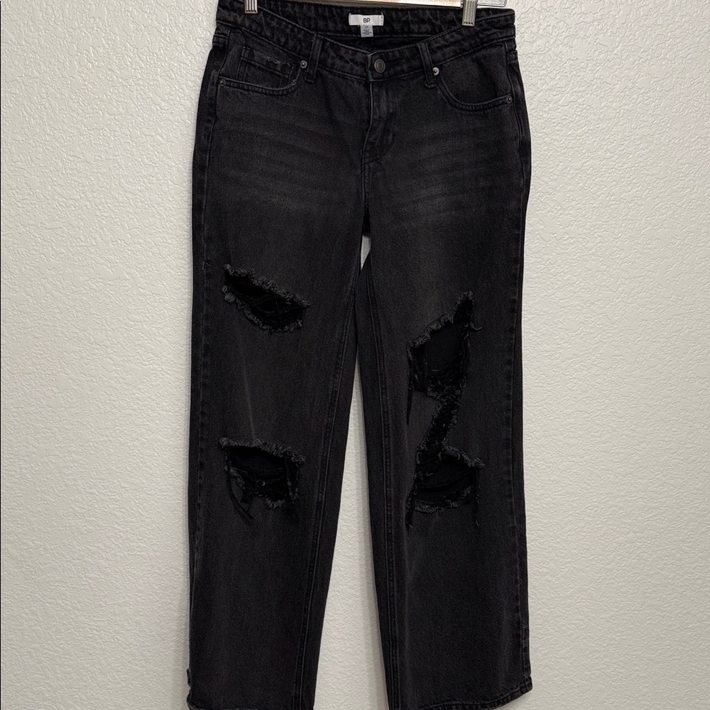 BP Distressed Black Low Rise Jeans